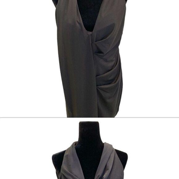 ONE33 Social Fringe Drape Minidress in Black New with Tags! Size 12 - Picture 9 of 15